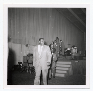 Oscar Peterson, Flip Phillips?, Dizzy Gillespie, and others, undated] [Black-and-white photoprint