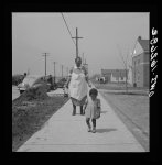 Detroit, Michigan. Negro mother and child at Sojourner Truth homes