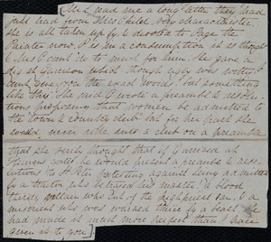 Fragments of letter from Lucia Weston, Weymouth, [Mass.], to Emma Forbes Weston, July 3'd, 1849