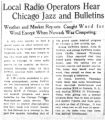 Local radio operators hear Chicago jazz and bulletins