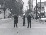 Police on Jefferson Avenue after riot, Rochester, NY, 1964