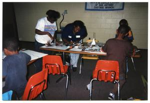 Children of Boys and Girls Club Eastside Branch with Craft Supplies