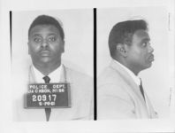 Mississippi State Sovereignty Commission photograph of Albert L. Dunn following his arrest for his participation in the Freedom Rides, Jackson, Mississippi, 1961 May 28