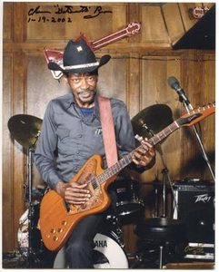 Photograph and Autograph of Clarence "Gatemouth" Brown