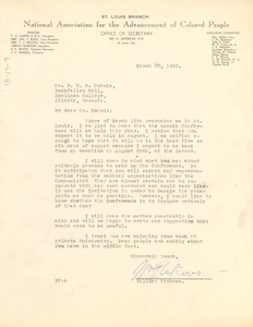 Letter from William Pickens to W. E. B. Du Bois