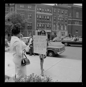 Philadelphia NAACP members picketing outside the 58th annual Boston convention