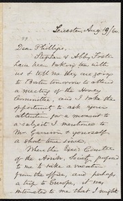 Letter to] Dear Phillips [manuscript