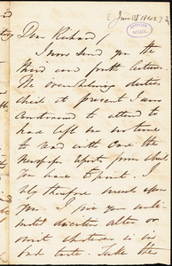 Letter from George Thompson, to Richard Davis Webb, [1842 June(?)]