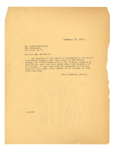 Thumbnail for Letter from W. E. B. Du Bois to James Marshall