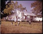 Family with laundry