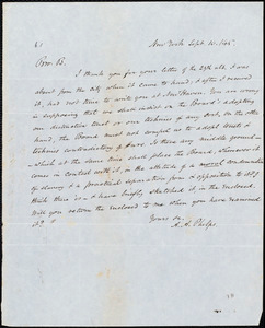 Letter from Amos Augustus Phelps, New York, to Leonard Bacon, Sept. 10./45