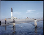 Fishing by Oak Island Lighthouse