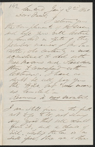 F. B. Sanborn autograph letter signed to [Thomas Wentworth Higginson], Concord, 2 January 1860