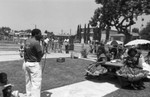 Neighbors attending a block party, Los Angeles, 1987