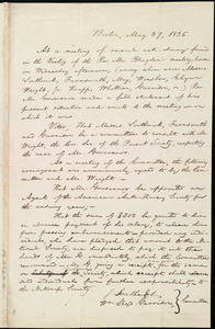 Minutes of an anti-slavery meeting by William Lloyd Garrison, Boston, [Mass.], May 27, 1836