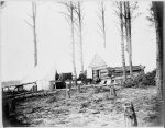 [Petersburg, Va. Quarters of photographers attached to Engineer Corps in front of Petersburg]