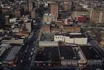 View from the roof of Langston Hughes Houses at 317 Sutter Ave., toward Belmont Ave., Brooklyn, 1998