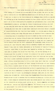 Letter from George Padmore to W. E. B. Du Bois