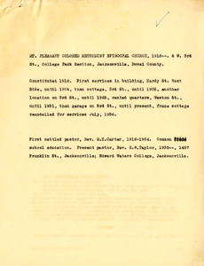 Mt. Pleasant Colored Methodist Episcopal Church