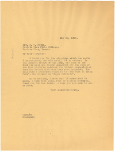 Letter from W. E. B. Du Bois to Mrs. G. V. Banks