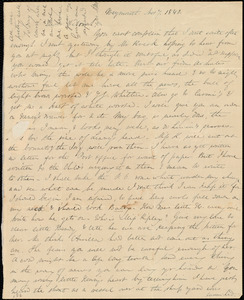 Thumbnail for Letter from Anne Warren Weston, Weymouth, [Mass.], to Deborah Weston, Nov. 7, 1840