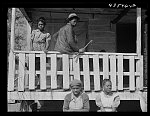 [Untitled photo, possibly related to: Negro family who had moved out of the Santee-Cooper basin onto land which they had to clear themselves. Near Bonneau, South Carolina]