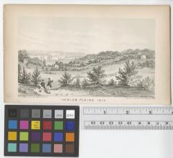 Harlem Plains, 1814 / G. Hayward, lith., 120 Water St., N.Y., for D.T. Valentine's Manual, 1856.