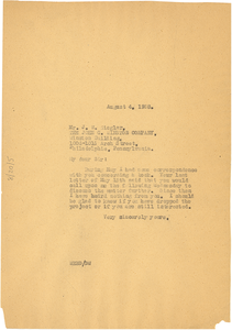 Letter from W. E. B. Du Bois to John C. Winston Company