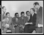 Attorney John McTernan counsels the Los Angeles 21, Hall of Justice, Los Angeles, 1948