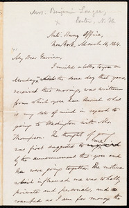 Letter from Oliver Johnson, New York, [N.Y.], to William Lloyd Garrison, March 16, 1864