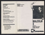 Malcolm X [production records] (Box 4, Folder 30)