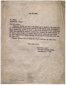 Letter from Dr. Edwin D. Moten to Dr. Owens, January 21, 1946