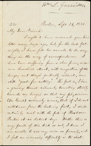 Letter from William Lloyd Garrison, Boston, [Mass.], to Samuel Joseph May, Sept. 28, 1860