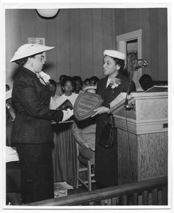 Woman Presenting Award