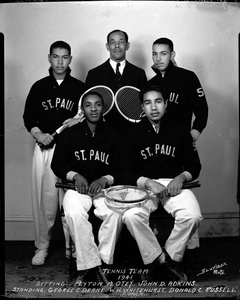 St. Paul's tennis team [acetate film photonegative]