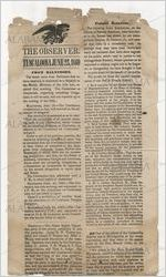 Newspaper clipping from The Observer, Tuscaloosa, Alabama, June 23, 1860 Federal relations