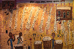 Humble murals describing local history inside the visitor center and museum promoting Tunica, in Northern Mississippi, as a good first stop for travelers to experience the rich blues-music heritage of the area. Hollywood is a settlement just north of Tunica