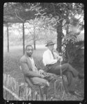 [Richard Amerson and John A. Lomax, Sr., at the home of Mrs. Ruby Pickens Tartt, Livingston, Alabama]