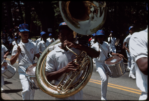 Atlanta, Georgia: 1988 West End Festival. Marching band in parade