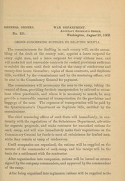 Order concerning supplies to drafted militia