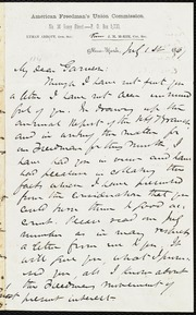 Letter to] My Dear Garrison [manuscript