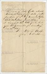 Receipt for payment from John Cocke to William T. Webb, December 25, 1857