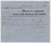 Receipt for payment from John Cocke to C. A. Sheldon, Fancy and Staple Dry Goods, Greensboro, Alabama, February 26, 1859