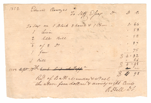 Record of taxes on property, including enslaved persons, owned by Edward Rouzee