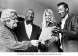 Seattle City Councilman Sam Smith announcing Volunteer Week at the Seattle Municipal Building, Seattle, Washington, April 19, 1974