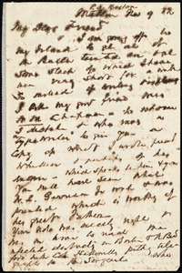 Letter from John Murray Forbes, Milton, [Mass.], to Maria Weston Chapman, Nov. 9, [18]82