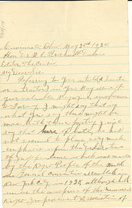 Letter from H. T. Thornton to W. E. B. Du Bois