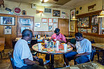 Diners at Abe's Bar B-Q restaurant in Clarksdale, a prominent home to old-time blues music in the Mississippi (River) Delta region in Northwest Mississippi