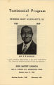 Testimonial Program of Reverend Henry Wilson Botts, Sr.