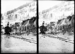 Construction equipment at the Moffat Tunnel